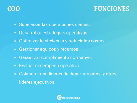 Funciones principales del COO: