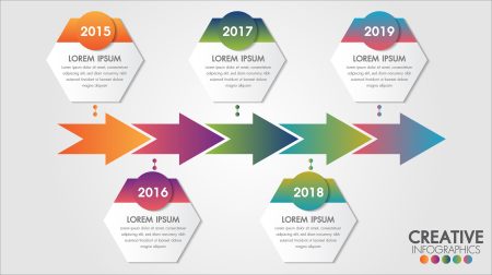 Explora las plantillas de flecha de l&iacute;nea de tiempo para PowerPoint y mejora tus presentaciones.