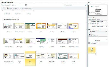Paso 3: Configura la impresi&oacute;n de tus tarjetas de presentaci&oacute;n.