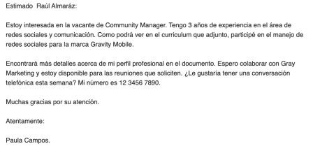4. Personaliza el email