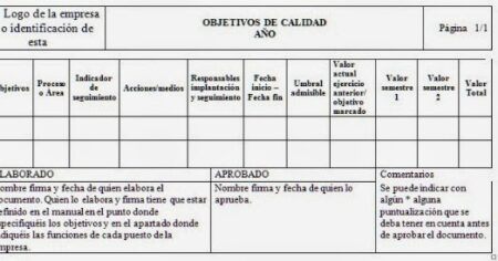 Elabora un manual de calidad ejemplar en 6 sencillos pasos Definición de objetivos