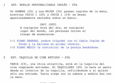 Un vistazo al mundo del guion literario: ejemplo breve para inspirarte