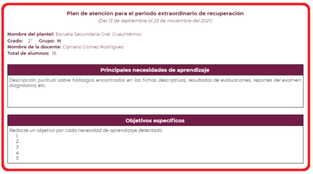 Guía para crear un eficaz plan de atención en el periodo extraordinario de recuperación Claves para una efectiva planificación