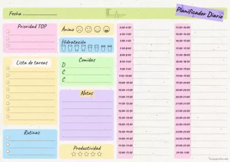 Organiza tu d&iacute;a con eficacia: consejos para crear un plan de rutina diaria