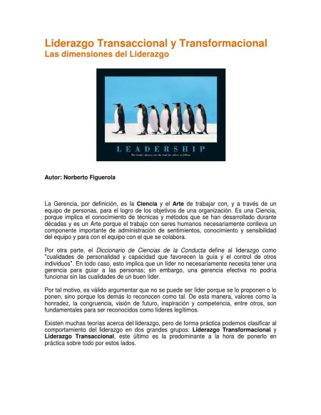 Explorando el impacto del liderazgo transaccional en el &eacute;xito empresarial